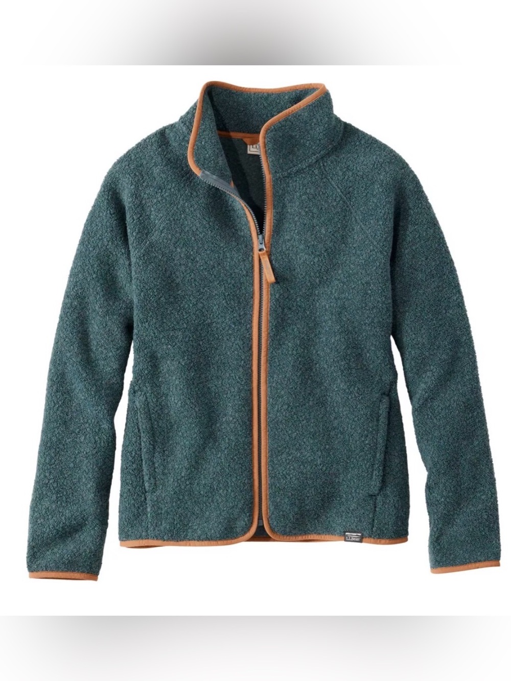 NWT L.L Bean All Season Wool Fleece Full-Zip Jacket In Balsam,S/M